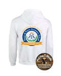 QUEEN OF PEACE 100 YEAR FULL ZIP HOODIE-WHITE