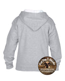 QUEEN OF PEACE 100 YEAR FULL ZIP HOODIE-GREY YOUTH/ADULT