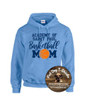 ACADEMY OF SAINT PAUL HOODIE-ASP-CAVALIER BASKETBALL MOM LIGHT BLUE