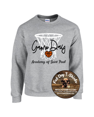 ACADEMY OF SAINT PAUL CREW SWEATSHIRT-BASKETBALL GAME DAY HOOP