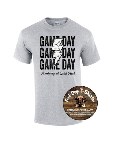 ACADEMY OF SAINT PAUL T-SHIRT -ASP VOLLEYBALL GAME DAY BOLT