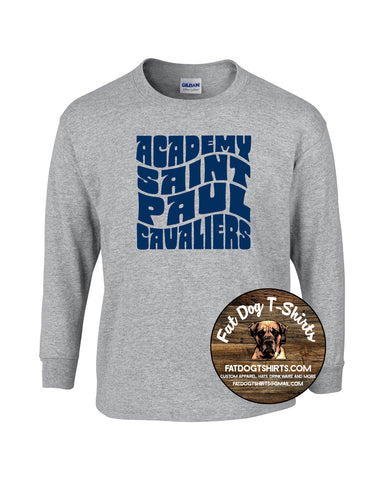 ACADEMY OF SAINT PAUL LONG SLEEVE T-SHIRT -SPORT GREY GROOVY