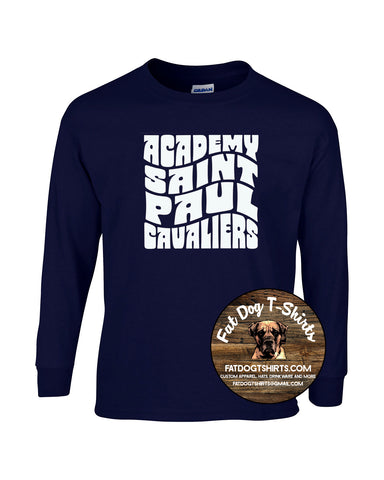 ACADEMY OF SAINT PAUL LONG SLEEVE T-SHIRT -NAVY GROOVY