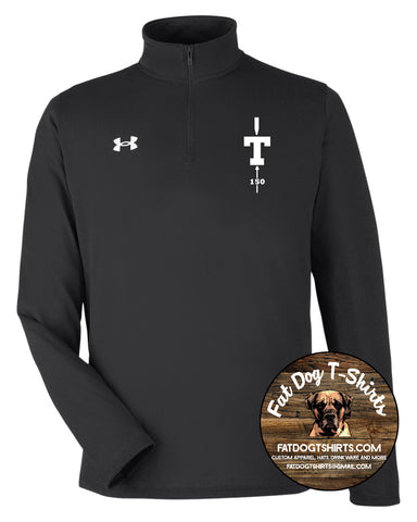 MIT-T150 SPIRIT WEAR QUARTER ZIP-GREY UNDER ARMOUR TECH