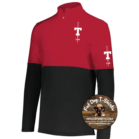 MIT-T150 SPIRIT WEAR QUARTER ZIP-RED BLACK