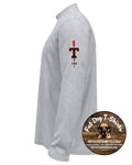 MIT-T150 SPIRIT WEAR QUARTER ZIP-GREY UNDER ARMOUR TECH