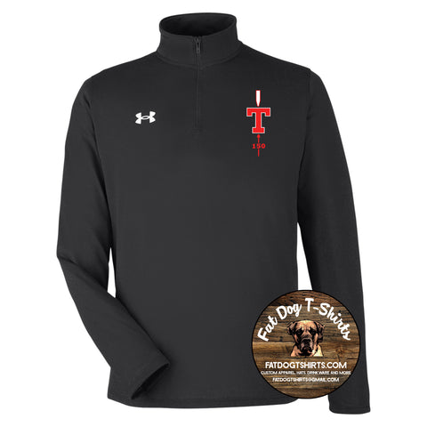 MIT-T150 SPIRIT WEAR QUARTER ZIP-BLK UNDER ARMOUR TECH RED LOGO