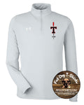 MIT-T150 SPIRIT WEAR QUARTER ZIP-GREY UNDER ARMOUR TECH