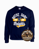 NDA KNIGHTS 2025-NAVY CREW FLEECE