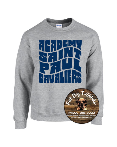 ACADEMY OF SAINT PAUL CREW SWEATSHIRT-GROOVY SPORT GREY