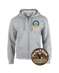 QUEEN OF PEACE 100 YEAR FULL ZIP HOODIE-GREY YOUTH/ADULT